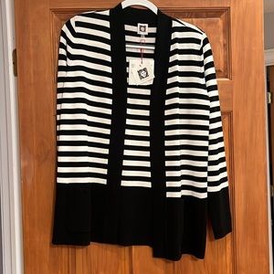 NWT Anne Klein striped cardigan